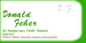 donald feher business card